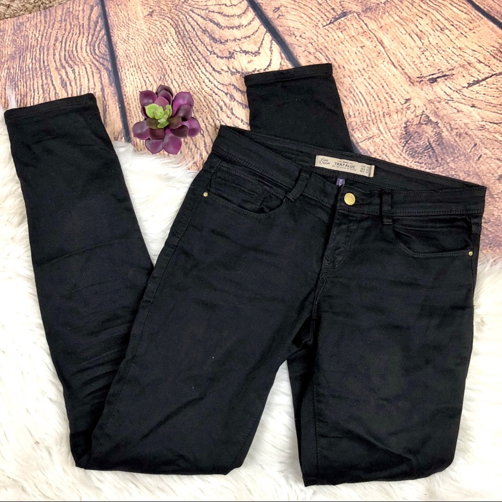 Zara Trafaluc Black Stretch Skinny Jeans 4